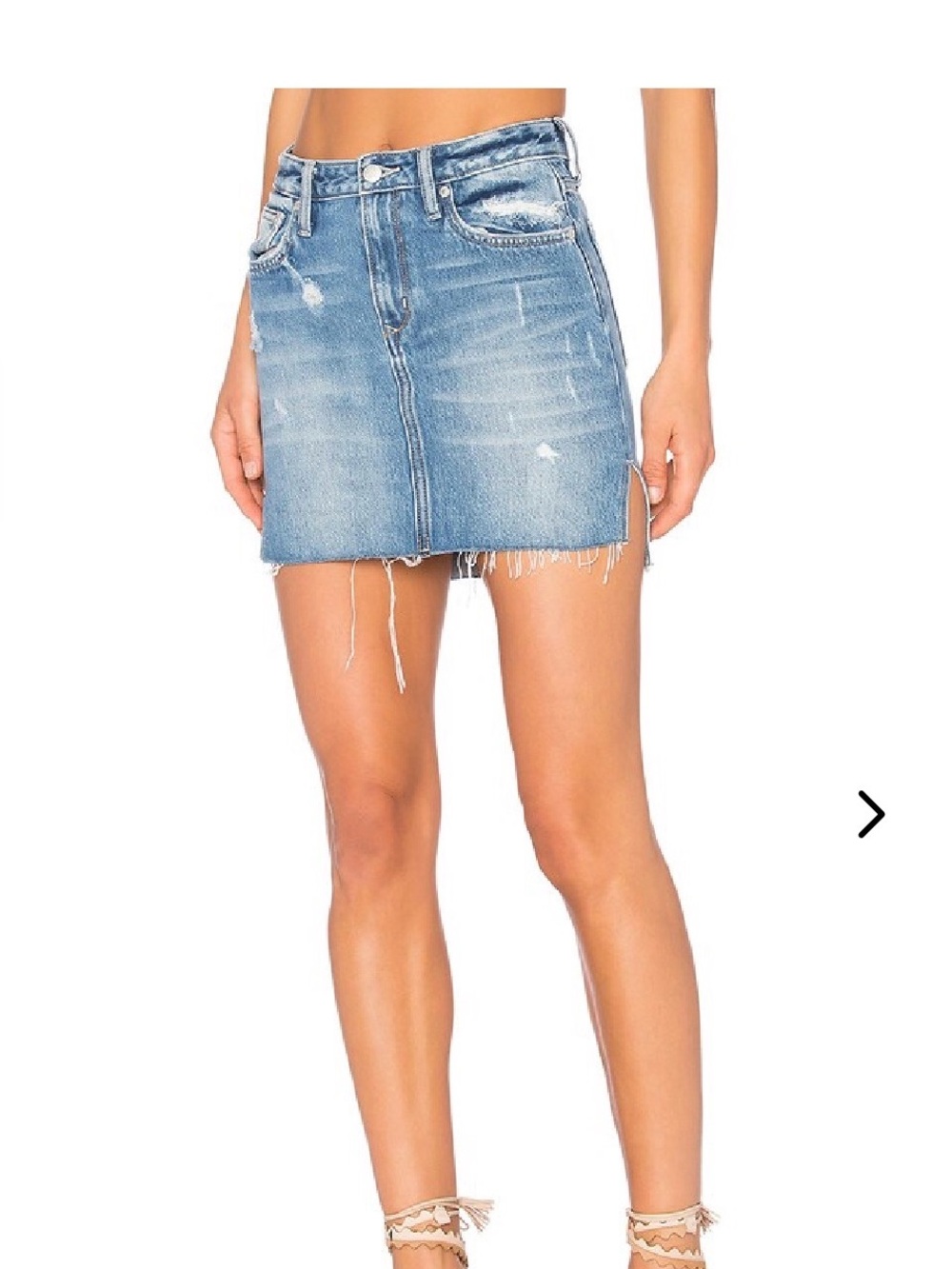 Lovers + Friends Light Blue Denim Mini Skirt